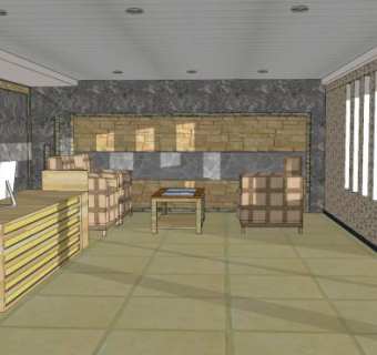 装饰公司设计SU模型下载_sketchup草图大师SKP模型