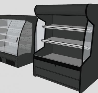 超市冷藏柜蛋糕柜SU模型下载_sketchup草图大师SKP模型
