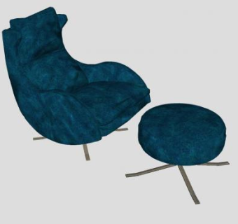 扶手椅和跨脚凳SU模型下载_sketchup草图大师SKP模型