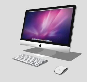 苹果白色台式电脑SU模型下载_sketchup草图大师SKP模型
