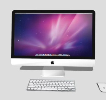 白色苹果台式电脑SU模型下载_sketchup草图大师SKP模型