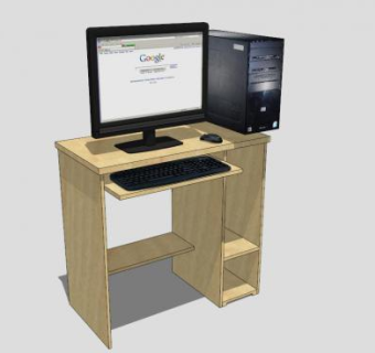 电脑和显示屏SU模型下载_sketchup草图大师SKP模型