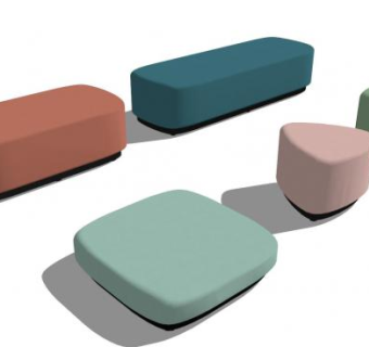 新概念沙发座凳SU模型下载_sketchup草图大师SKP模型