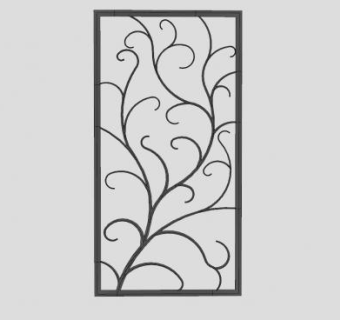 室内装潢雕花板装饰板SU模型下载_sketchup草图大师SKP模型