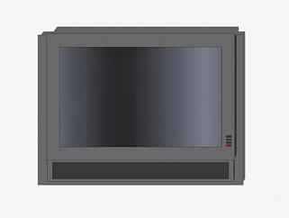 黑色老式电视机SU模型下载_sketchup草图大师SKP模型