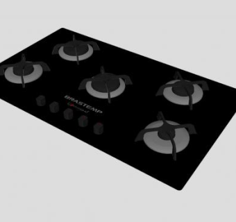 厨房燃气灶台煤气灶SU模型下载_sketchup草图大师SKP模型