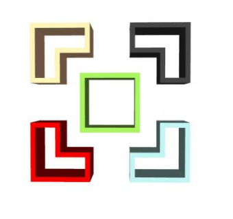 儿童格子书架SU模型下载_sketchup草图大师SKP模型