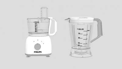 飞利浦食物调理机SU模型下载_sketchup草图大师SKP模型