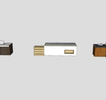 现代办公桌前台桌吧台SU模型下载_sketchup草图大师SKP模型