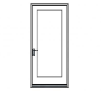 法式门金属玻璃门SU模型下载_sketchup草图大师SKP模型