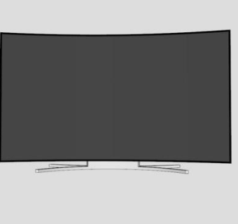黑色液晶显示器电视机SU模型下载_sketchup草图大师SKP模型