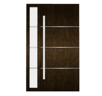 现代不锈钢外门办公室门SU模型下载_sketchup草图大师SKP模型