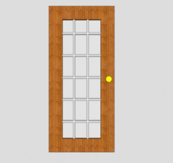 简单的厨房木门SU模型下载_sketchup草图大师SKP模型