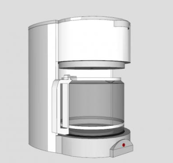 白色咖啡机SU模型下载_sketchup草图大师SKP模型