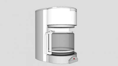 白色咖啡机SU模型下载_sketchup草图大师SKP模型