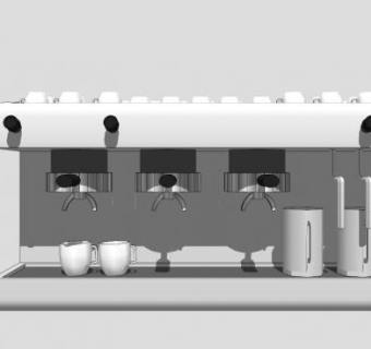 大型商用咖啡机SU模型下载_sketchup草图大师SKP模型