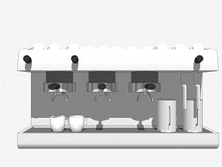 大型商用咖啡机SU模型下载_sketchup草图大师SKP模型