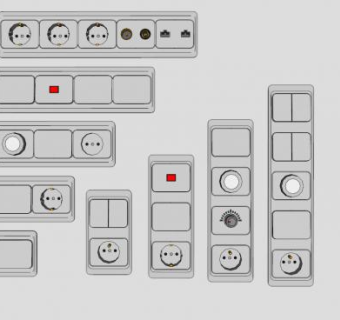 插座开关SU模型下载_sketchup草图大师SKP模型