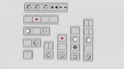 插座开关SU模型下载_sketchup草图大师SKP模型