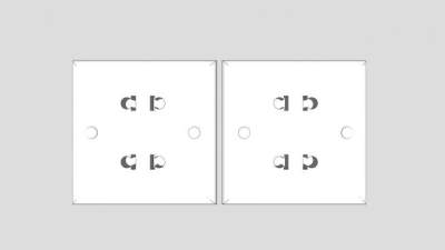 白色插座SU模型下载_sketchup草图大师SKP模型