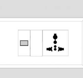 插座面板SU模型下载_sketchup草图大师SKP模型