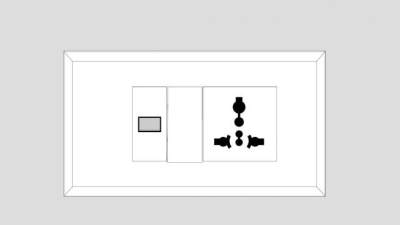 插座面板SU模型下载_sketchup草图大师SKP模型