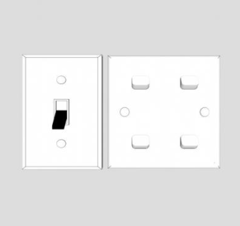 开关面板SU模型下载_sketchup草图大师SKP模型