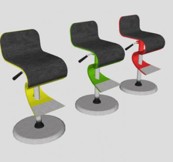 皮革吧台椅座椅SU模型下载_sketchup草图大师SKP模型