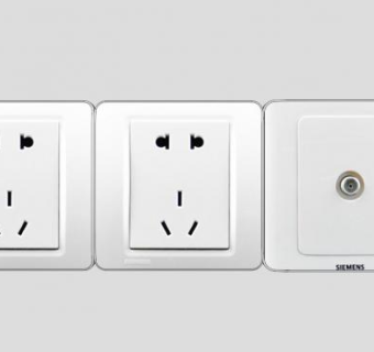 白色插座面板SU模型下载_sketchup草图大师SKP模型