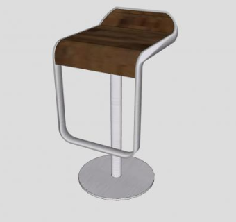 包边的吧台椅SU模型下载_sketchup草图大师SKP模型