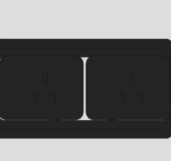 黑色开关面板SKP模型下载_sketchup草图大师SKP模型