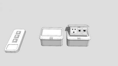 开关插座面板和插排SU模型下载_sketchup草图大师SKP模型