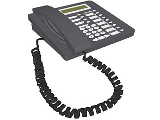 办公电话固定座机电话SU模型下载_sketchup草图大师SKP模型