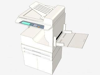 台式一体机复印机扫描仪SU模型下载_sketchup草图大师SKP模型