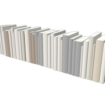 排列的书本sketchup模型下载_sketchup草图大师SKP模型