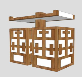 新中式垃圾箱垃圾桶SU模型下载_sketchup草图大师SKP模型