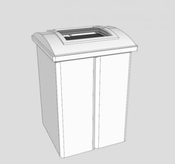 现代垃圾桶SU模型下载_sketchup草图大师SKP模型