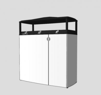 简约垃圾桶SU模型下载_sketchup草图大师SKP模型