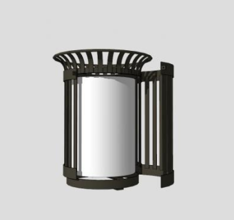 户外垃圾桶SU模型下载_sketchup草图大师SKP模型