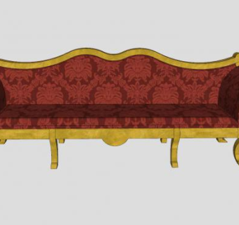 欧式贵族沙发家具SU模型下载_sketchup草图大师SKP模型