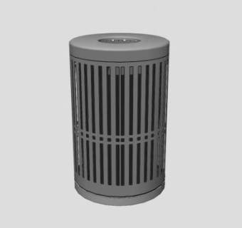 塑料黑色垃圾桶SU模型下载_sketchup草图大师SKP模型
