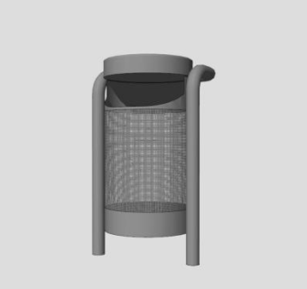 现代创意垃圾桶SU模型下载_sketchup草图大师SKP模型