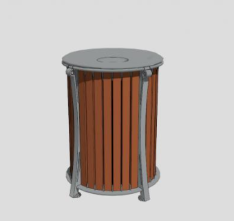 现代垃圾箱垃圾桶SU模型下载_sketchup草图大师SKP模型