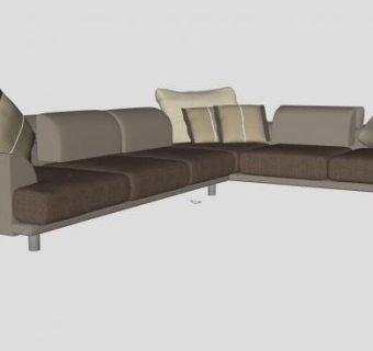 韩国风格现代沙发家具SU模型下载_sketchup草图大师SKP模型