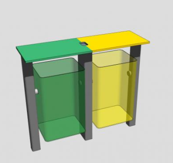 景区分类垃圾箱垃圾桶SU模型下载_sketchup草图大师SKP模型