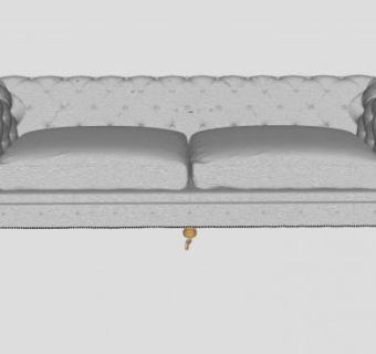 欧式皮革沙发精美家具SU模型下载_sketchup草图大师SKP模型