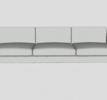 现代三座牛皮沙发家具SU模型下载_sketchup草图大师SKP模型