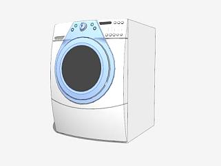 滚筒式洗衣机SU模型下载_sketchup草图大师SKP模型