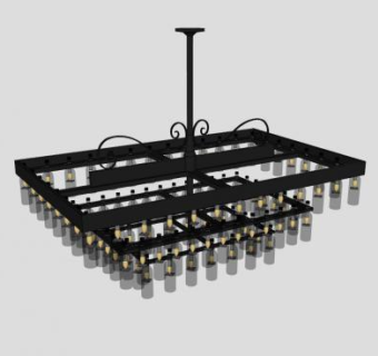 酒瓶枝形吊灯SU模型下载_sketchup草图大师SKP模型