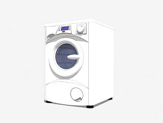 白色滚筒式洗衣机sketchup模型下载_sketchup草图大师SKP模型